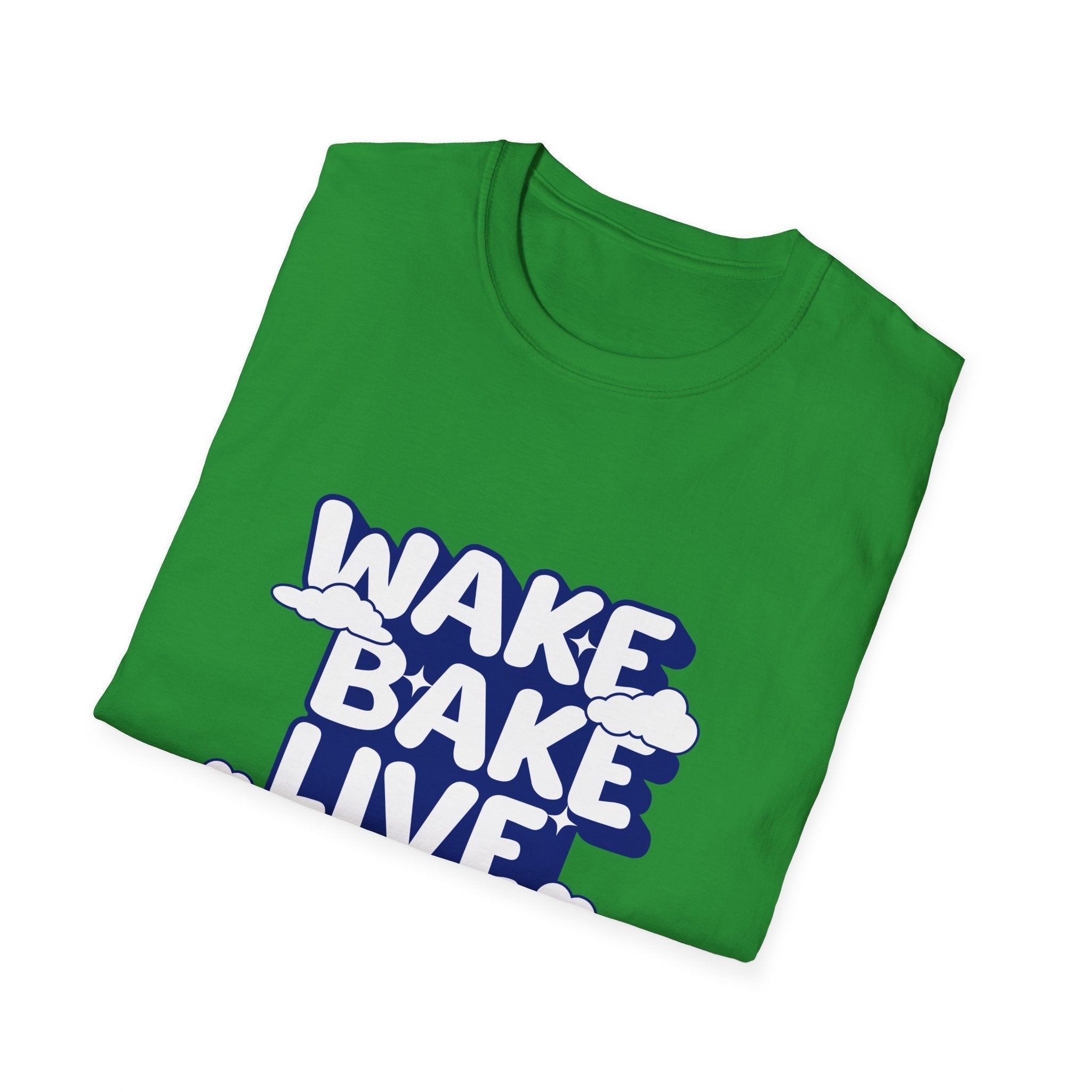Wake Bake Live Repeat - Unisex T-Shirt (Front) - Damned Threads